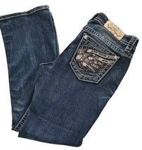 MISS ME ~ Size 32 ~ 28&quot; Inseam ~ Dark Wash ~ Mid Rise ~ Slim Boot ~ Blue Jeans - £52.70 GBP