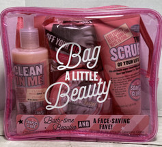 Soap And Glory Bag A Little Beauty Bath-time Beauties Gift Set With Cleansing Cl - £25.69 GBP