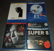 Lot of 4 Steven Spielberg Blu-rays - Super 8, Lincoln, E.T., Bridge of Spies - £13.31 GBP