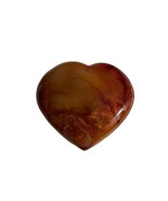 CARNELIAN Agate Heart Gemstone Polished Natural Stone Madagascar Brokenh... - $31.68