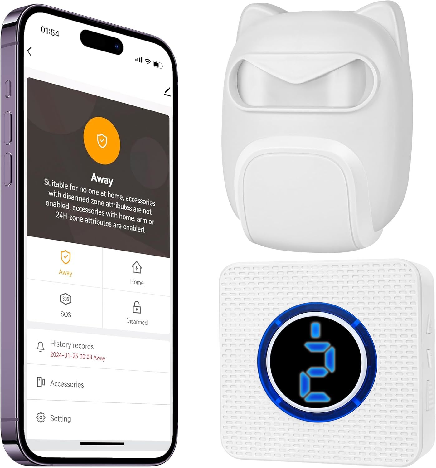 2.4G Wifi Motion Sensor Alarm, Tuya/Smart Life App For, Motion Detector - $31.99