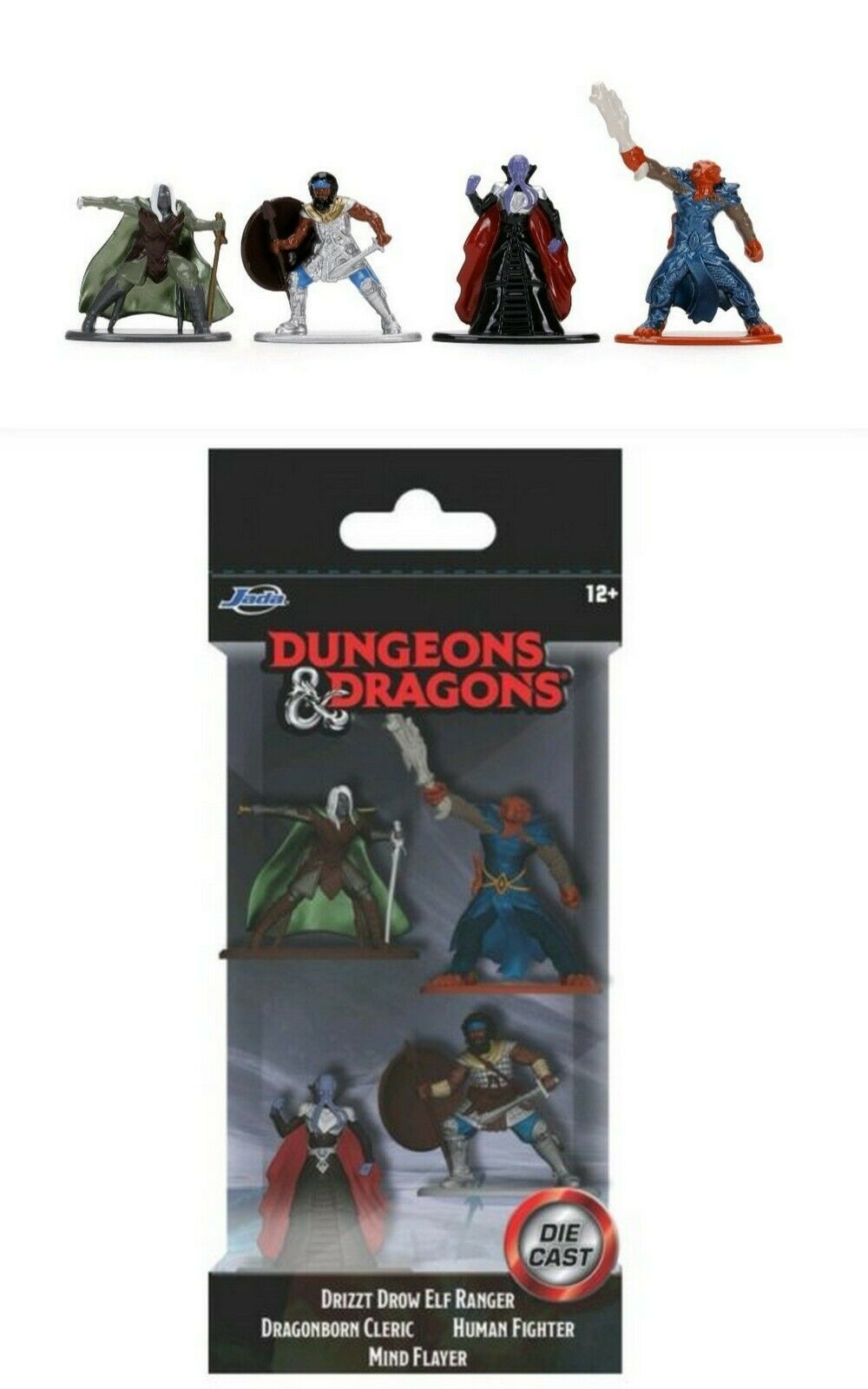 NEW SEALED 2020 Jada Dungeons and Dragons Diecast Figure Set of 4 - $14.84