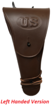 Wwii U.S Colt Leather M1911 .45 Hip Holster- Left Hand Version -DARK Brown Color - £27.39 GBP