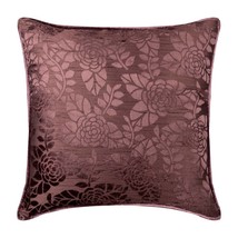 Purple Throw Pillow Covers 16&quot;x16&quot; Velvet, Plum Rose Bush - £24.37 GBP+