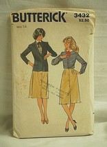 Butterick 3432 Sewing Pattern Size 14 Misses Jacket Blouse Skirt - $6.92