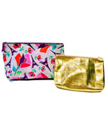 Set of 2 Lancôme Eiffel Tower &amp; Estee Lauder Zip Top Cosmetic Pouch Make... - £12.54 GBP