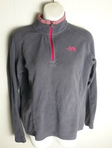 The North Face Gray/Pink Fleece 1/4 Zip Pullover Women&#39;s Size Small - $366.58 MXN