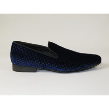 Men's Shoes Steve Madden Slip On Dress or Casual Velvet Lifted Navy Blue image 8
