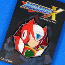 Mega Man X Zero Octagon Enamel Figure Portrait Pin Translucent Ink Capcom - £11.77 GBP