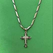 Titanium Steel Cross Pendant Necklace for Men Women,Punk Hip Hop Necklace - $14.99