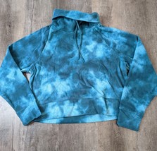 Old Navy NWT Women&#39;s M Green Tie Dye Turtle Neck Sweatshirt BX - £13.69 GBP