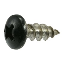 #10 x 1/2&quot; Black 18-8 Stainless Phillips Pan Head Sheet Metal Screws (24 pcs.) - $15.87