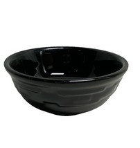 Longaberger Pottery Woven Traditions Coupe Cereal Bowl Black 6&quot; - $33.11 CAD