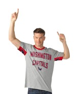 Washington Capitals Mens Cut Back Short Sleeve Fashion Top, Heather Grey... - $20.79