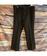 Wrangler Polyester Dress Pants Mens 38 x  29 Chocolate Brwon Rancher Sla... - $13.99