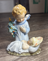 Goebel HX 262 Sacrart W Germany Christmas Figurine Angel W Holy Baby Jesus - $68.49 CAD