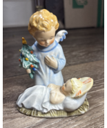 Goebel HX 262 Sacrart W Germany Christmas Figurine Angel W Holy Baby Jesus - $68.49 CAD