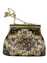 Women's Faux Tapestry Handbag with Chain Handle Multicolored - $12.34