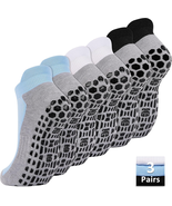 Men Non Slip Anti-Skid Socks 3 Pairs Tile Wood Floors Sticky Grips Ankle... - €8,29 EUR