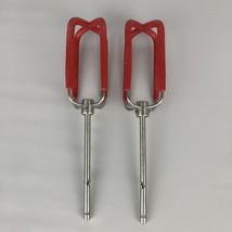 Hamilton Beach Hand Mixer Red Beaters Silicone Covered Replacement - $13.45