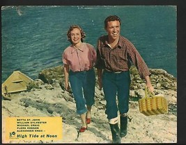 High Tide at Noon Lobby Card-Betta St. John and Flora Robson walking on rocks. - £30.20 GBP