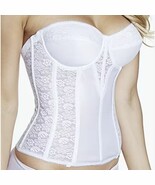 Dominique Bridal Corset Strapless White Longline Bra Bustier Colette 48C... - $52.66 CAD