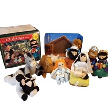 Vintage Children&#39;s DMCP The Christmas Story Plush Nativity Set Carry Bag READ - £33.21 GBP