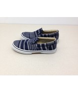 SPERRY Top-Sider Men&#39;s Size 7M Blue Striped Memory Foam Slip On Runners - $11.87