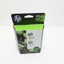 Genuine HP 60 Tri-Color 2-Pack Ink Cartridges OEM NEW Sealed Exp 9/17 - $13.49
