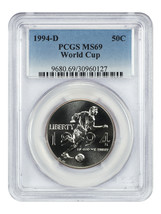 1994-D 50C World Cup PCGS MS69 - £20.27 GBP