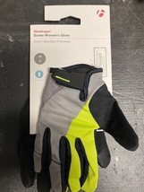 Evoke Woman&#39;s Cycling Glove full finger size medium, padded yellow/gray/black - $11.29