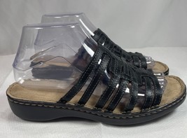 NATURALIZER LEATHER SANDALS Black WOMENS 7 - $371.26 MXN