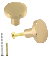 2 Pack 1 Inch Cabinet Knobs with Mounting Screws, Solid Brass Drawer Kno... - $199.92 MXN