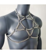 Rave Man Body Harness, Five-pointed Star Chain Harness,Festival Punk Che... - $75.00