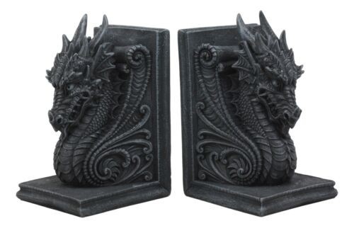 Dragonstone Gothic Guardian Of Bibliography Dragon Bookend Set of Two Figurine Item image 5