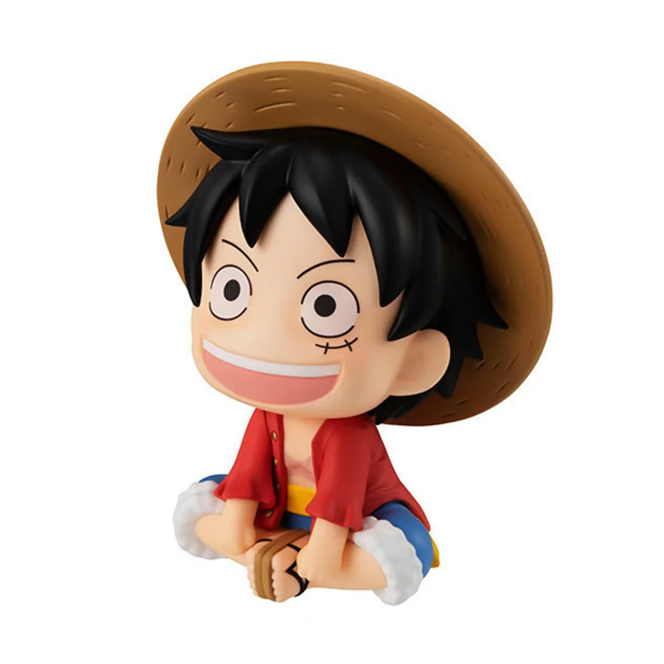 Play 7cm Q Version Anime One Piece Figure Play Luffy Roronoa Zoro Action Figural - £23.15 GBP