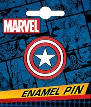 Marvel Comics Captain America Shield Logo Thick Metal Enamel Pin NEW UNUSED - £6.14 GBP