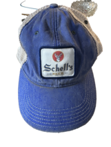 Schell’s Beer Trucker Hat Mesh Back Blue Baseball Cap Brewery Logo Vinta... - $22.95