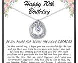 70Th Birthday Gifts for Women, Heart Cubic Zirconia Pendant Circles Neck... - $41.63