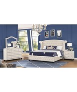 Lexie Black/Gold Tufted Panel California King 4-Piece Bedroom Set Sale - $25,498.13 MXN