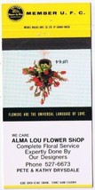 Matchbook Cover Alma Lou Flower Shop Pete &amp; Kathy Drysdale C - £0.53 GBP