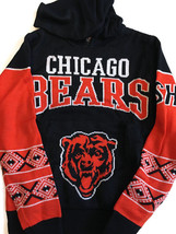 NFL Chicago Bears Long Sleeve Hooded Sweatshirt Sweater Youth Boys M 10-... - £17.30 GBP
