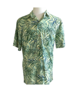 Island Republic Men&#39;s Hawaiian Hawaii Shirt Size M Medium Palm Leaves Be... - $68.28 CAD
