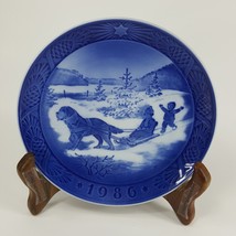 Royal Copenhagen 1986 &quot;Christmas Holidays&quot; Collector Plate Denmark UHH0Y - £7.15 GBP