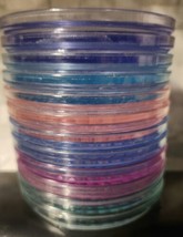 Set of 12 Vintage Tupperware Acrylic Rainbow Prism Coasters Gently Used - £23.11 GBP