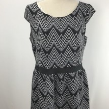 Xhilaration Black White Geometric Scoop Neck Sheath Dress XXL Sleeveless - $39.99