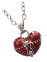 Heart Locket Pendant Necklace Pink Red Y2k Love - £32.32 GBP