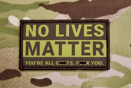 Subdued No Lives Matter Woven Morale Patch Multicam Parody NLM Hook Loop - $186.81 MXN