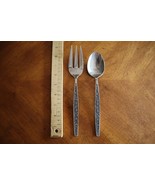 Vintage Granada Rose Stainless Meat Serving Fork 8.8&quot; Solid Serving Spoo... - €10,48 EUR