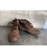 UGG Australia Boots Women 7M Heather Shoe Brown Leather Distressed Winte... - $689.51 MXN